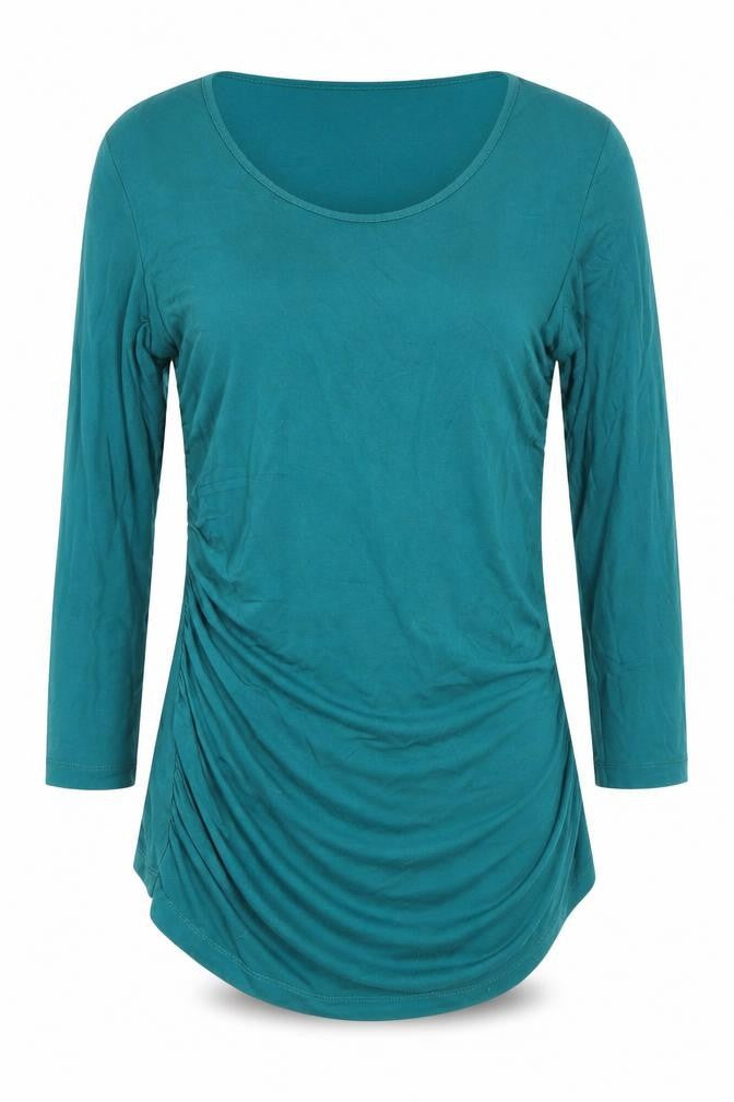 Linea Women's Green 3/4 Sleeve Top, Size M