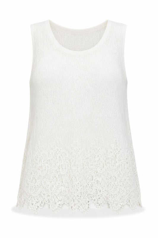 Bonnie Rose Women’s White Crochet Tank Top Size 12