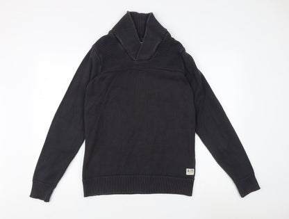 Additional front view of Jack & Jones Black Pullover High Neck Jumper M