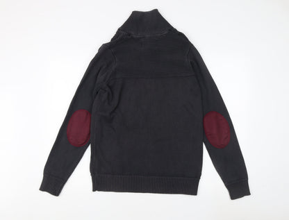 Back view of Jack & Jones Black Pullover High Neck Jumper M