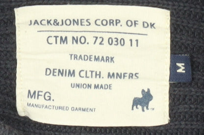 Brand and care label for Jack & Jones Black Pullover High Neck Jumper M