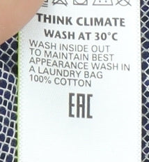 Close-up detail of Autograph boys’' grey check button-up shirt 13-14 years