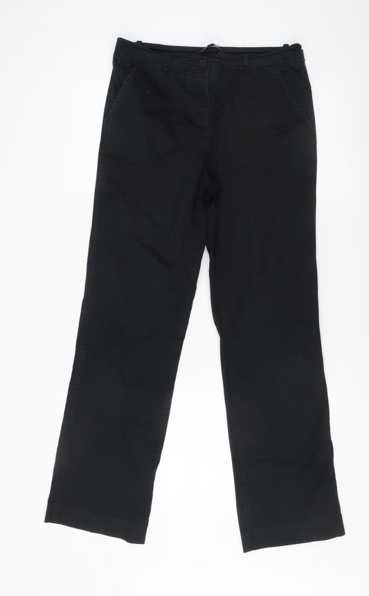 Debenhams Women's Black Straight Trousers Size 10