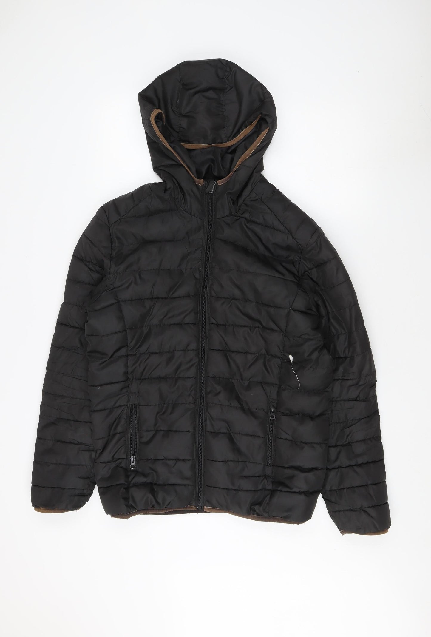 Only & Sons Men's Black Puffer Jacket, Size M, Casual Wear