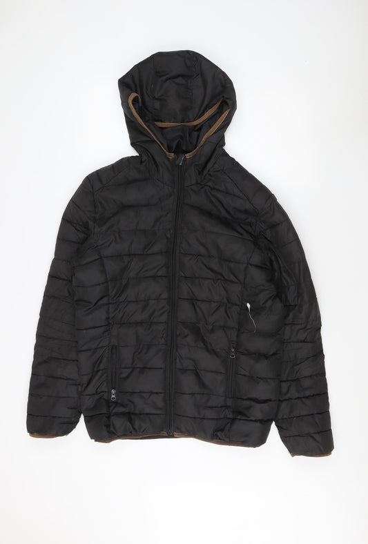 Only & Sons Men's Black Puffer Jacket, Size M, Casual Wear