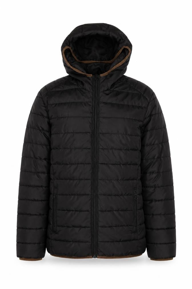 Only & Sons Men's Black Puffer Jacket, Size M, Casual Wear