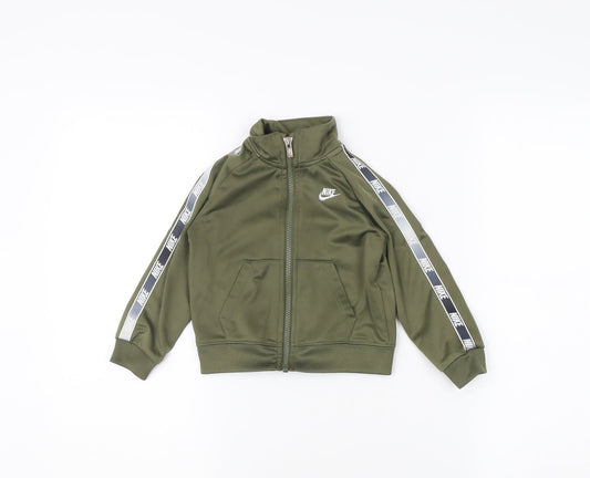 Nike Boys Green Track Jacket 2 Years Full Zip Activewear
