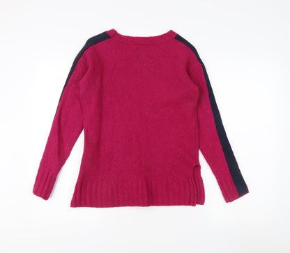 Tommy Hilfiger Women's Pink Pullover S - Wool Blend Classic