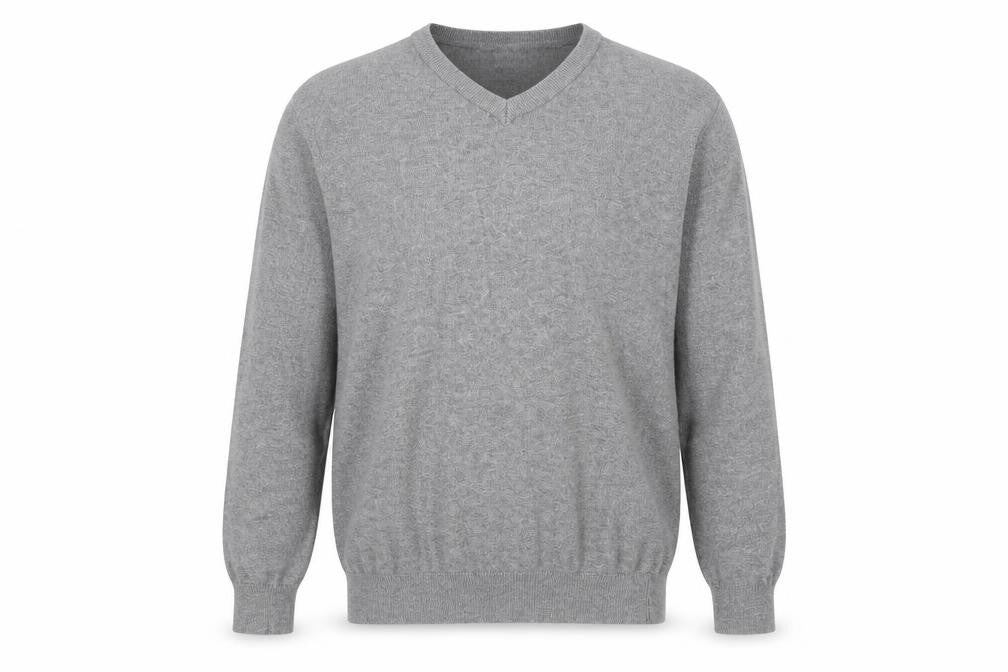 Pierre Cardin Grey V-Neck Pullover Mens Jumper XL