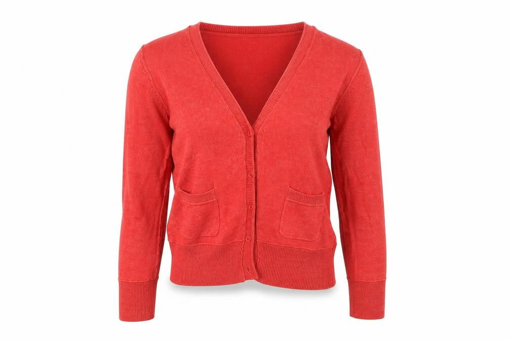 SoulCal Women’s Red V-Neck Cardigan Size 12