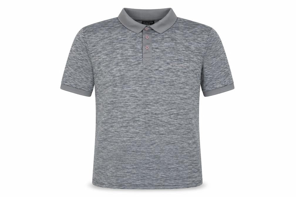 McKenzie Men's Grey Polo Shirt, Size L, Short Sleeve