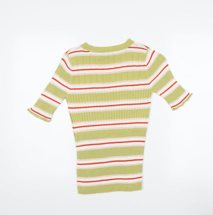 Next Women's Striped Jersey Top, Size 8 - Multicoloured