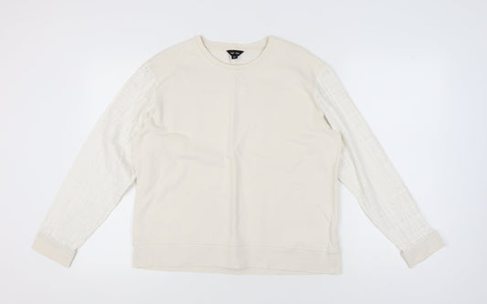 Saint + Sofia Women's Ivory Pullover Sweatshirt UK 16