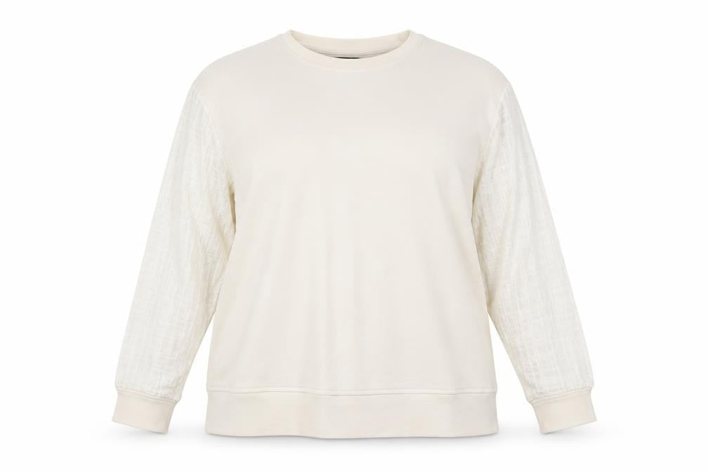 Saint + Sofia Women's Ivory Pullover Sweatshirt UK 16