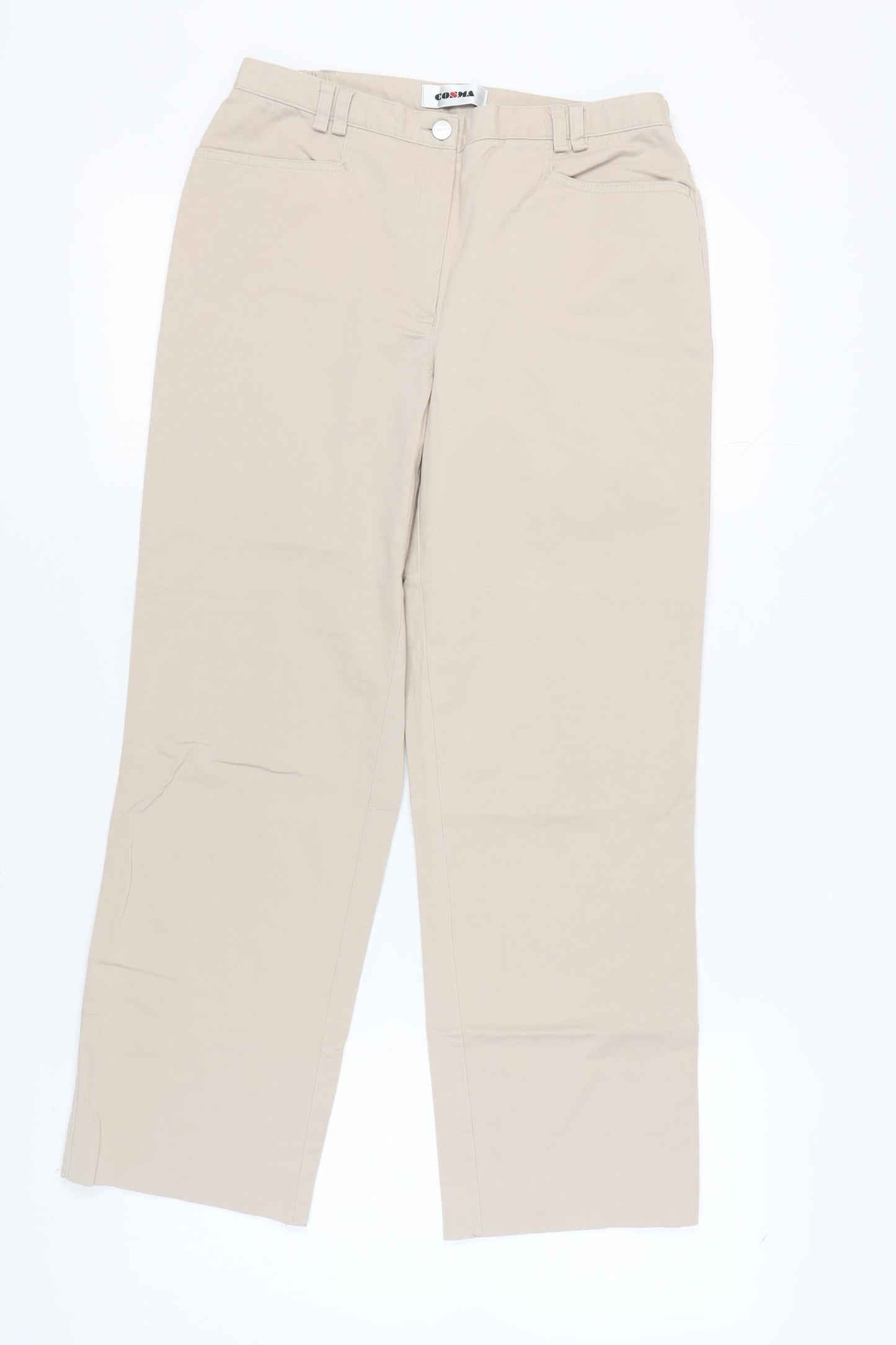 COSMA Women's Beige Trousers Size 14