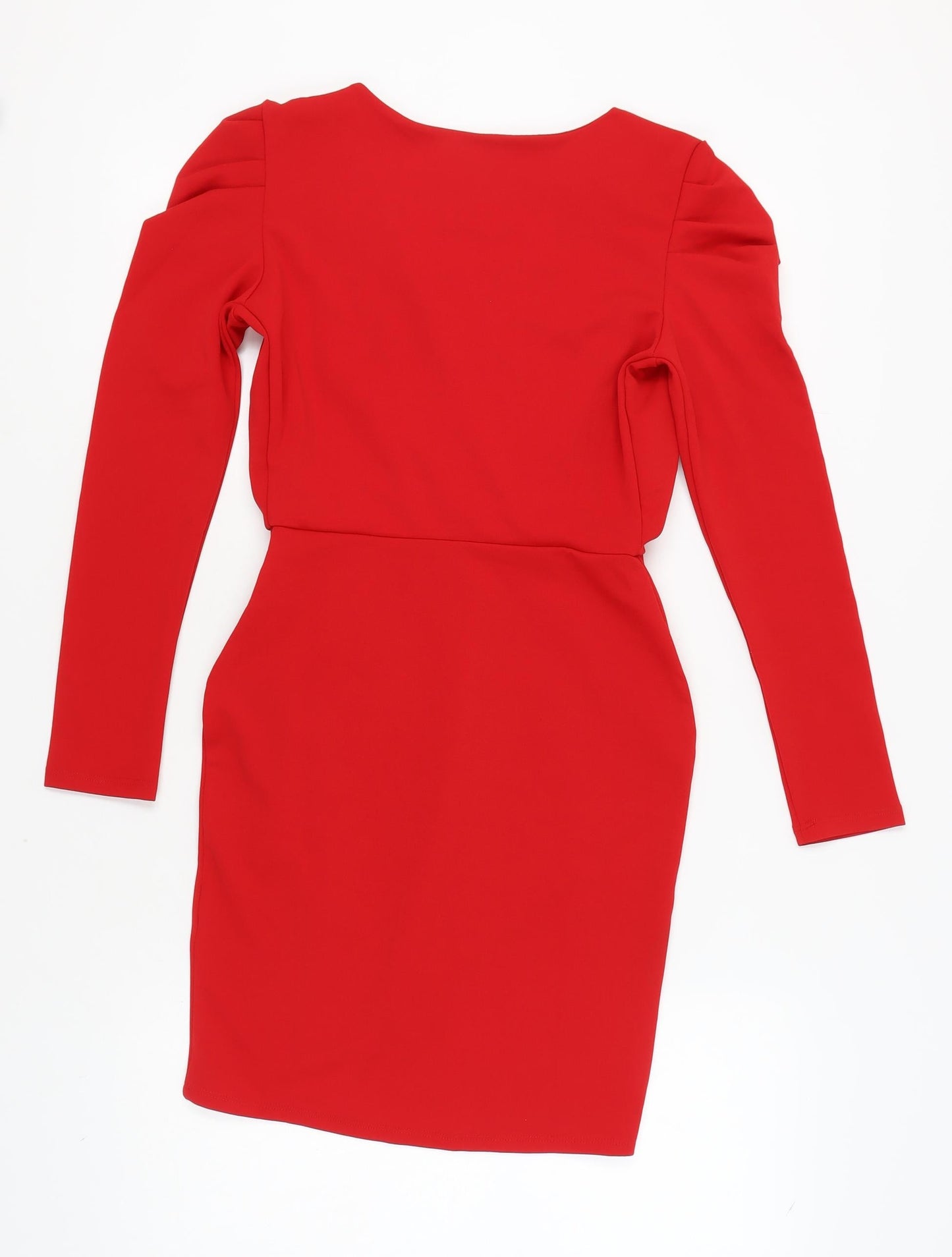 River Island Red Long Sleeve Wrap Dress, Size 8 Women