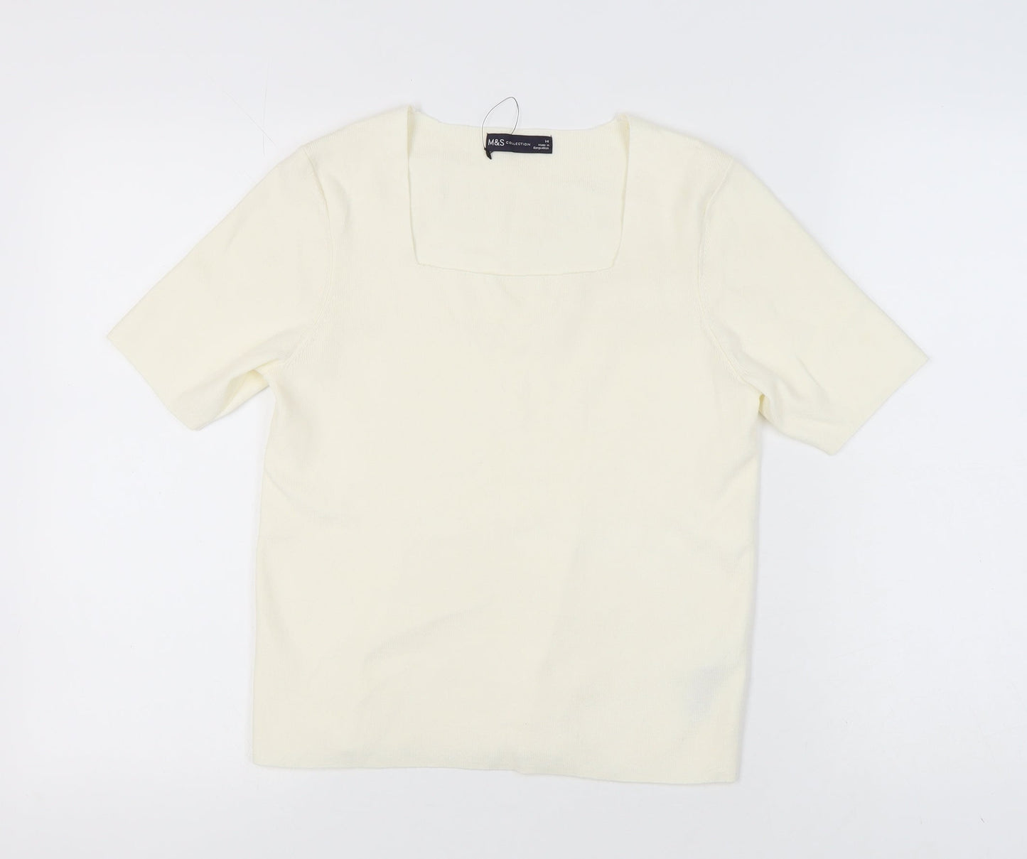 Marks and Spencer Women’s Ivory Jumper Square Neck