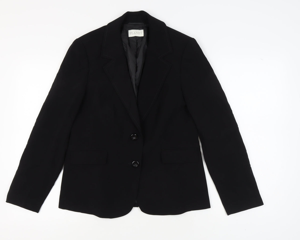 Planet Women's Black Blazer, Size 12, Elegant Workwear