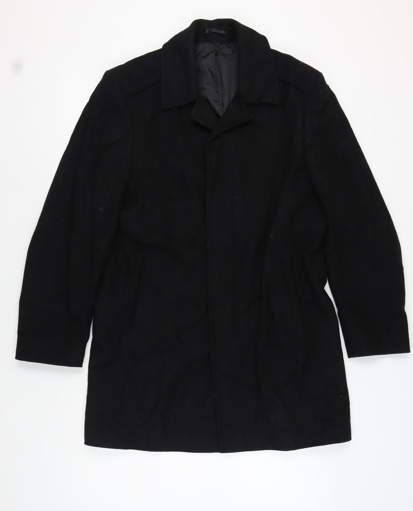 Scott & Taylor Men's Black Wool Overcoat Size M