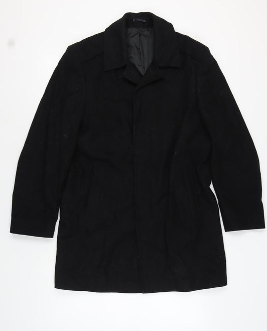 Scott & Taylor Men's Black Wool Overcoat Size M