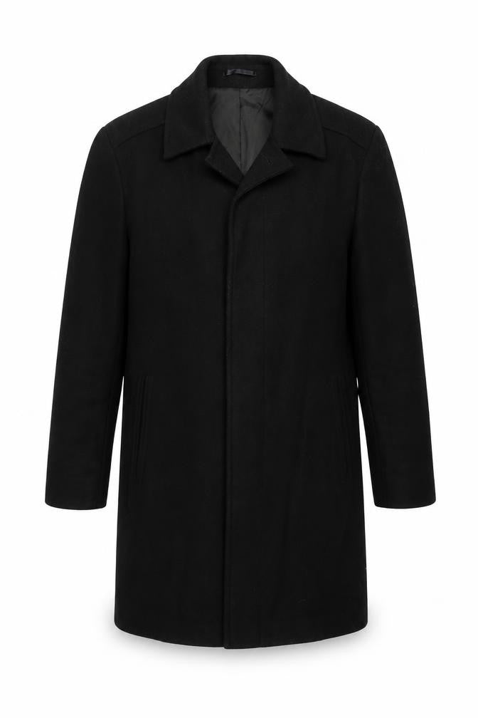 Scott & Taylor Men's Black Wool Overcoat Size M