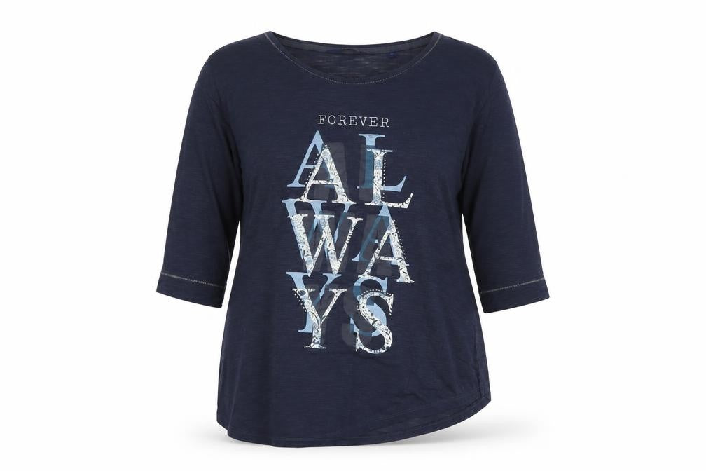 Next Women's Blue 3/4 Sleeve T-Shirt Size 14