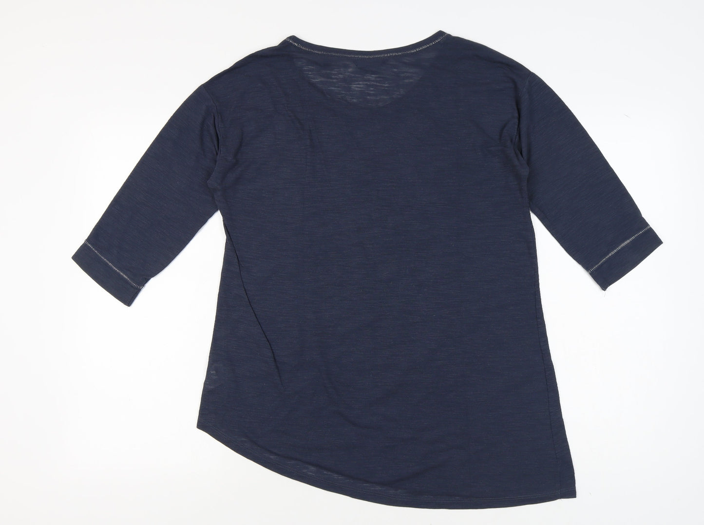 Next Women's Blue 3/4 Sleeve T-Shirt Size 14