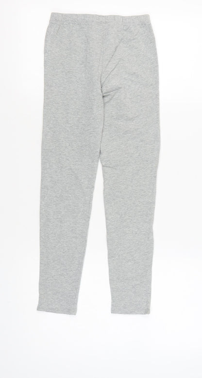 Back view of Gap girls’ grey xl leggings, cotton elastane blend