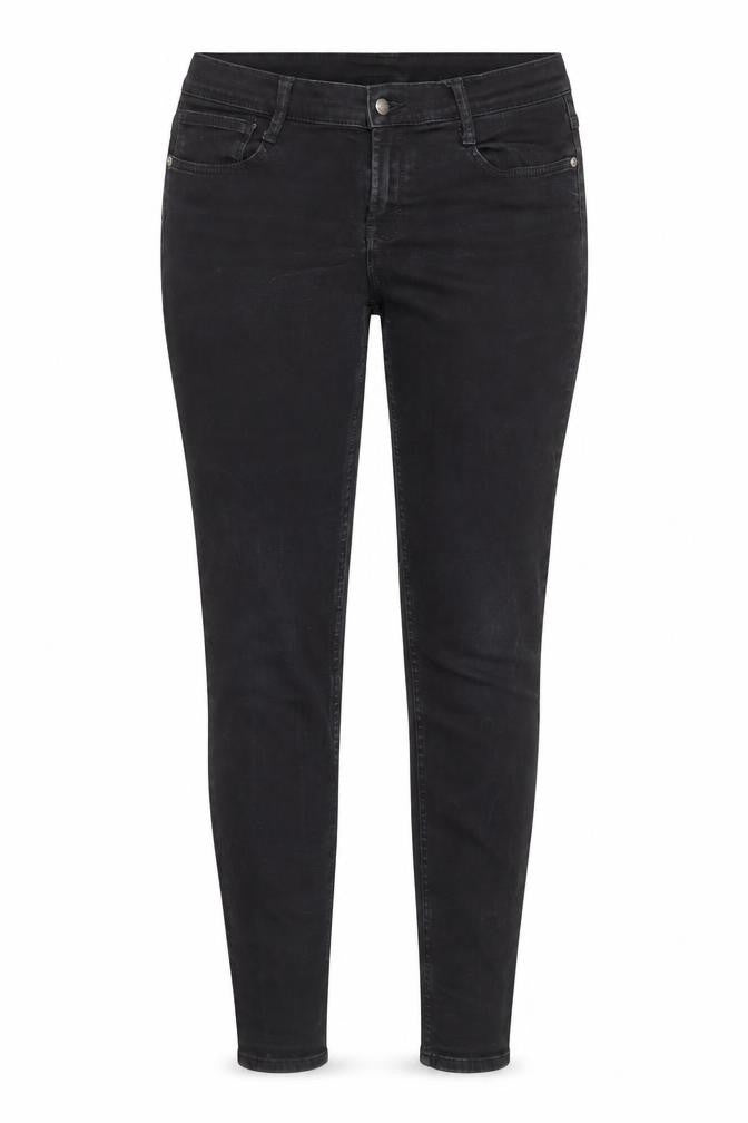 Women's Black Skinny Jeans - Size 14, Stretch Denim