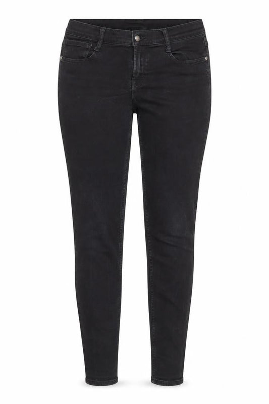 Women's Black Skinny Jeans - Size 14, Stretch Denim