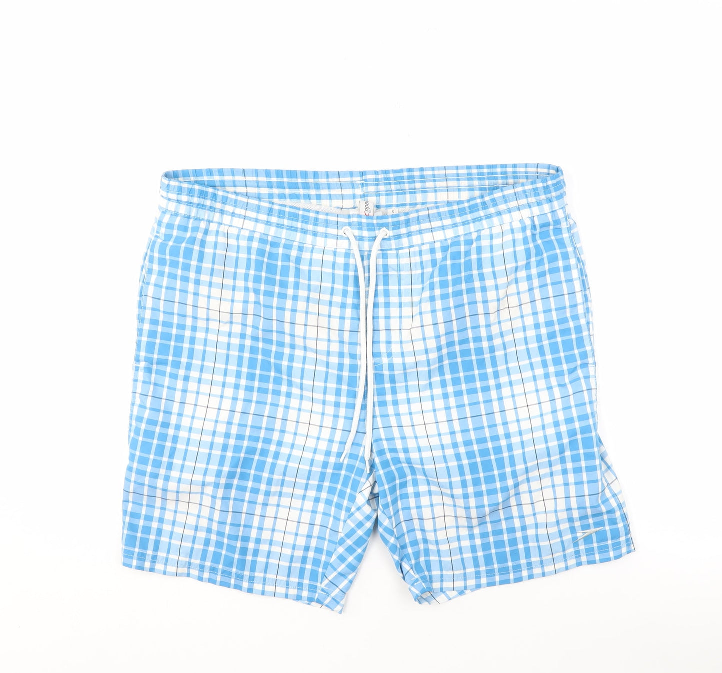 Speedo Men's Blue Check Swim Shorts S