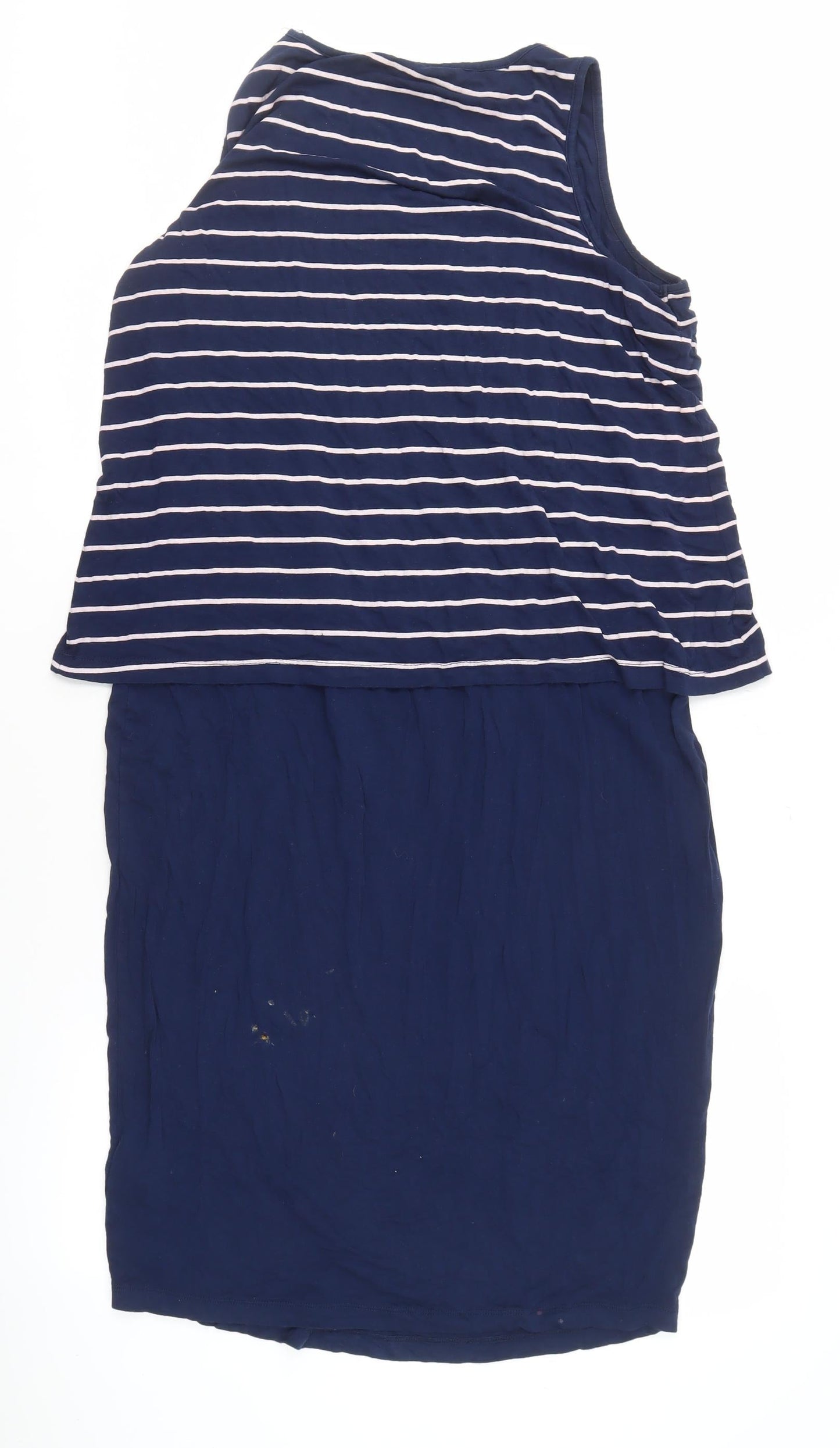 South Womens Blue Sleeveless Striped Dress Size 18