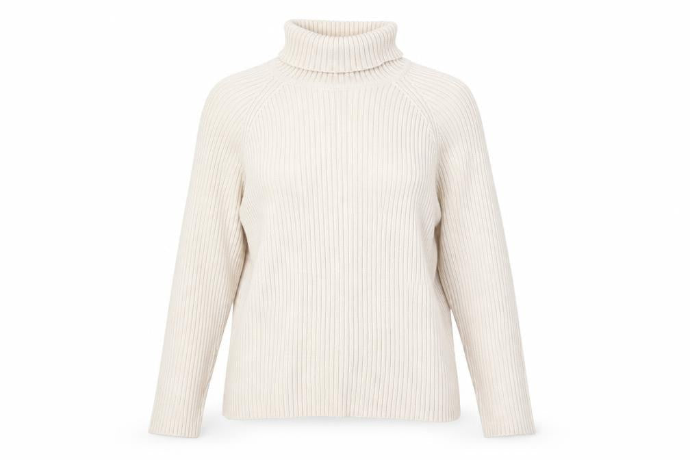 Debbie Morgan Women's Beige Roll Neck Jumper L