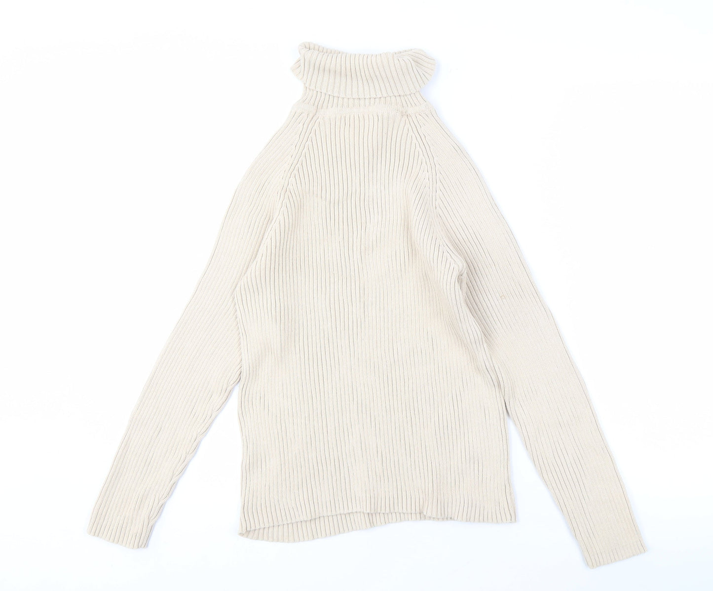 Debbie Morgan Women's Beige Roll Neck Jumper L