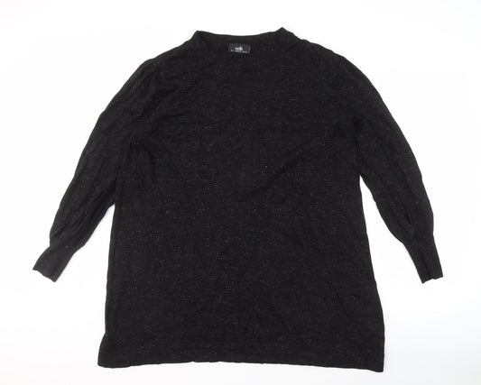 Wallis Women's Black Long Sleeve Jumper L