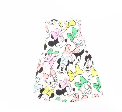 Back view of Disney girls’' multicoloured minnie mouse a-line dress, 9-12 months