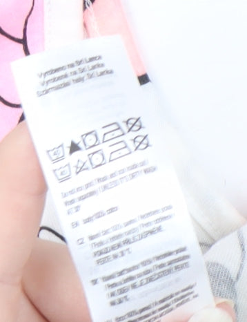 Close-up detail of Disney girls’' multicoloured minnie mouse a-line dress, 9-12 months