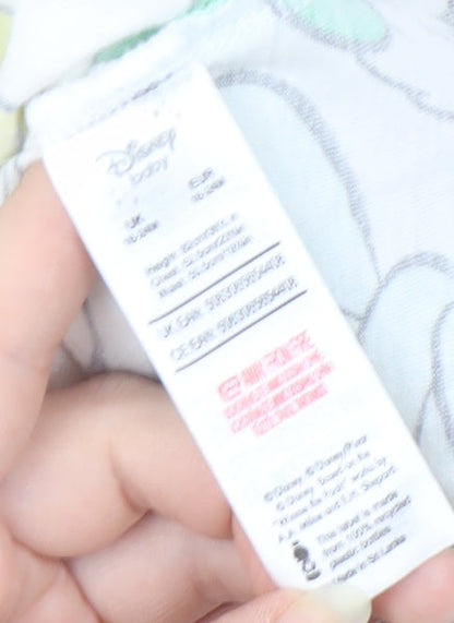 Brand and care label for Disney girls’' multicoloured minnie mouse a-line dress, 9-12 months