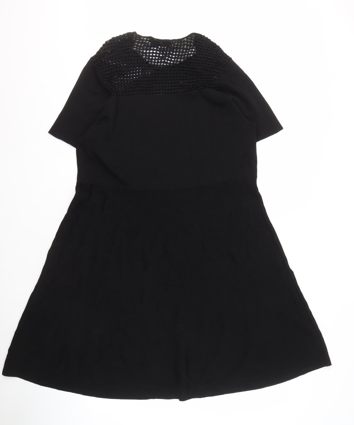 Very Women's Black Crochet Accents Dress Size 8