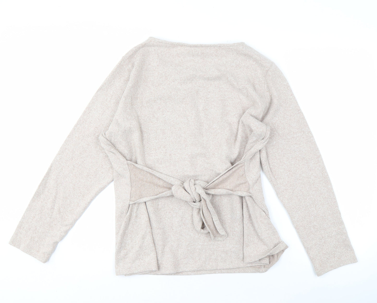 Capsule Women's Beige Pullover Jumper, Round Neck, Long Sleeve