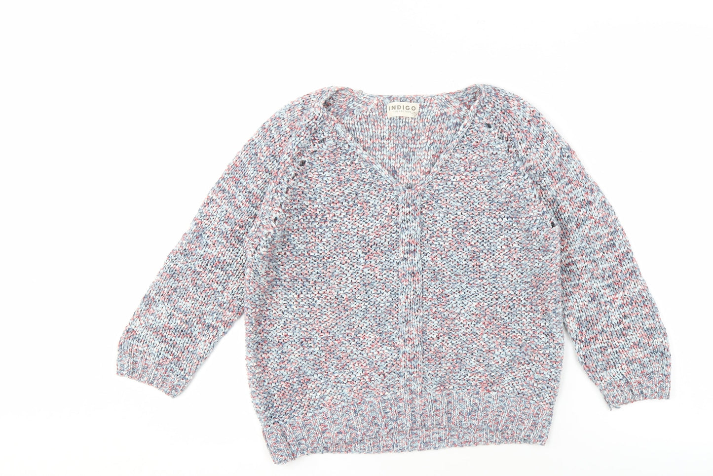Marks and Spencer Women's Multicoloured V-Neck Jumper
