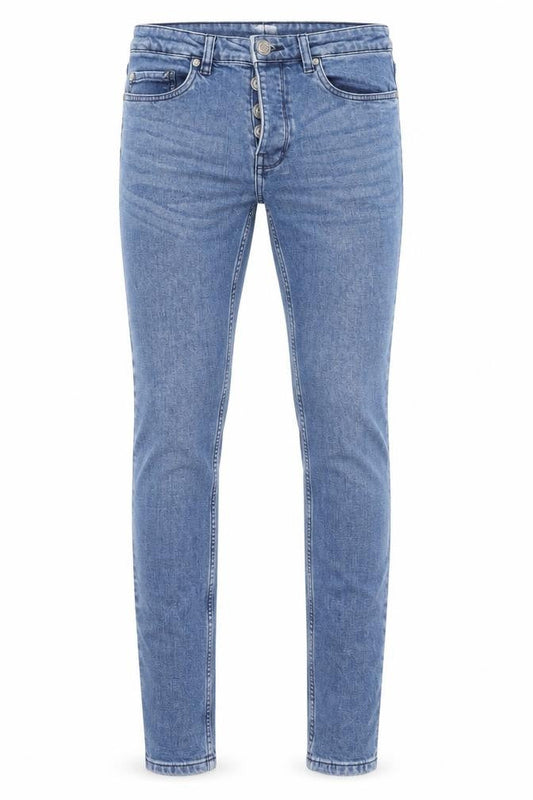 Hiscolumn Blue Skinny Jeans for Men, Size 30