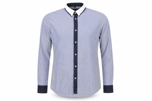 River Island Men's Blue Slim Fit Casual Shirt S