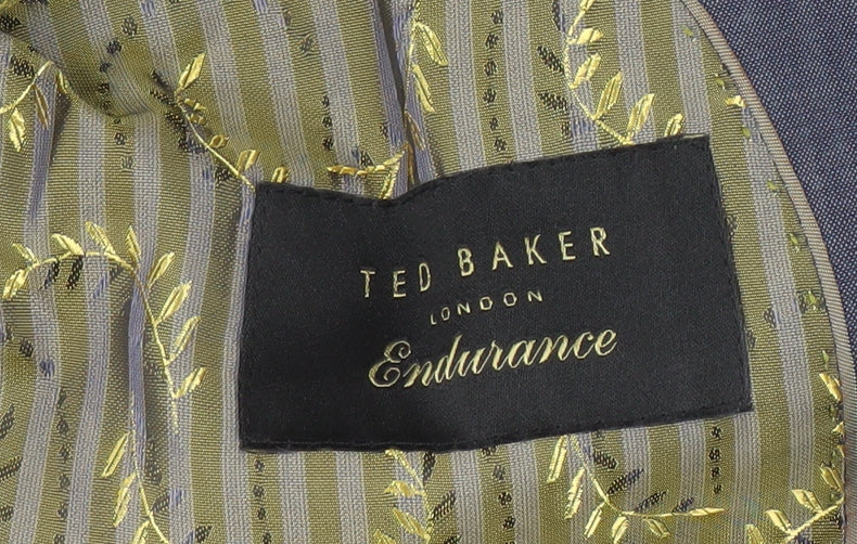 Ted Baker Men's Grey Wool Blazer, 38 S, Stylish Jacket