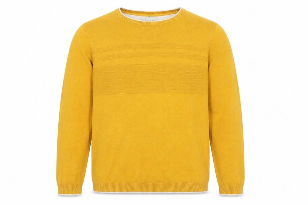 Racing Green Men's Yellow Crew Neck Jumper L