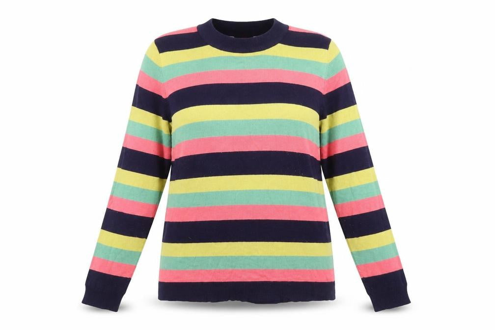 Harkel Women's Multicoloured Striped Jumper UK 14