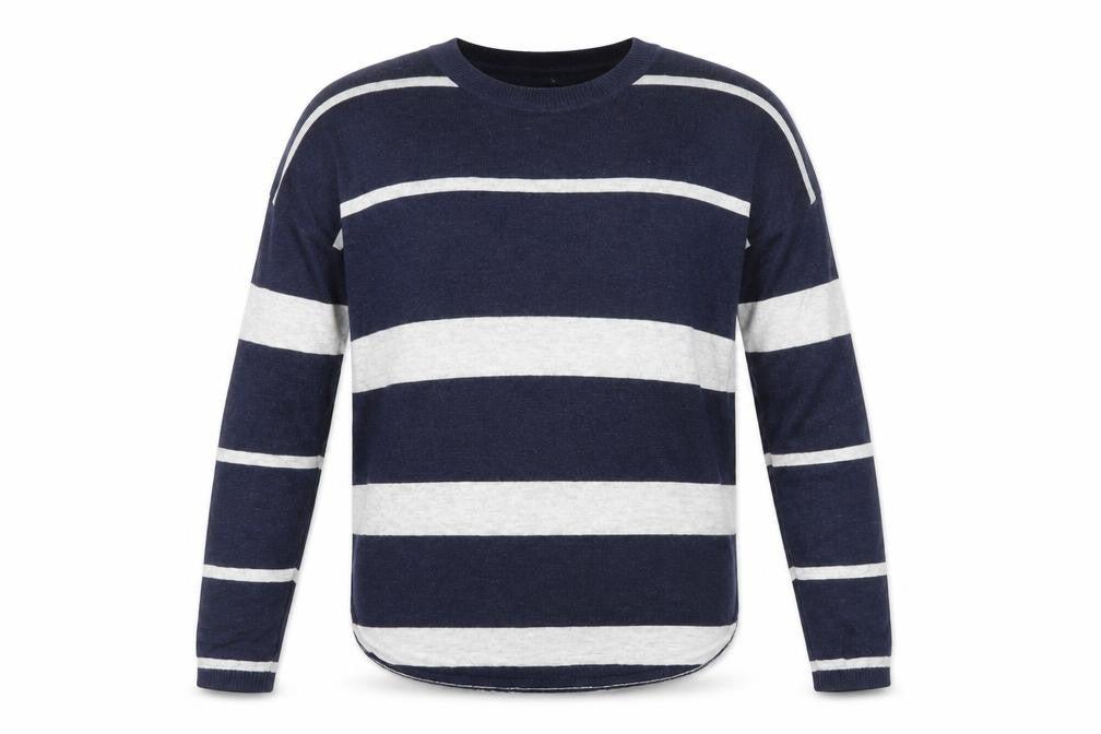 Maison de Nimes Men's XS Blue Striped Pullover Jumper
