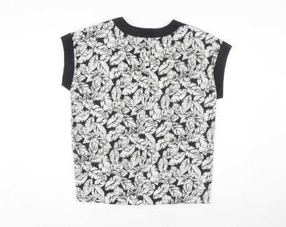 Eastex Women’s Black Floral Blouse Size 12 Regular
