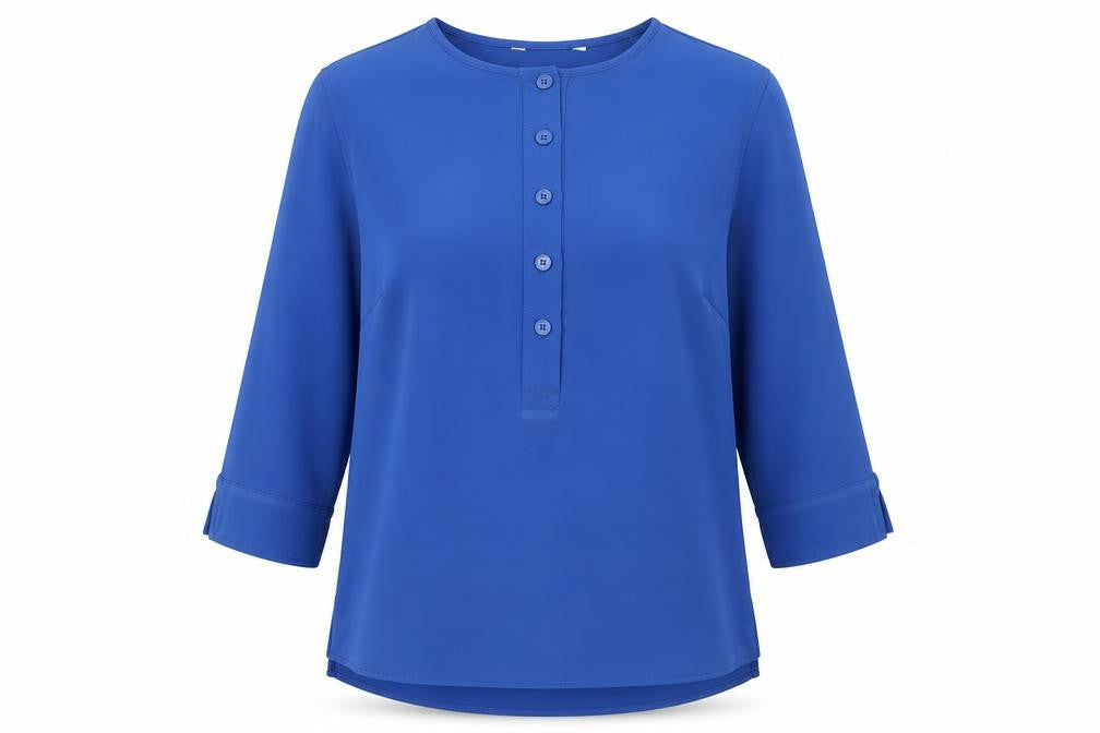 Jasper Conran Women's Blue 3/4 Sleeve Blouse, Size 10