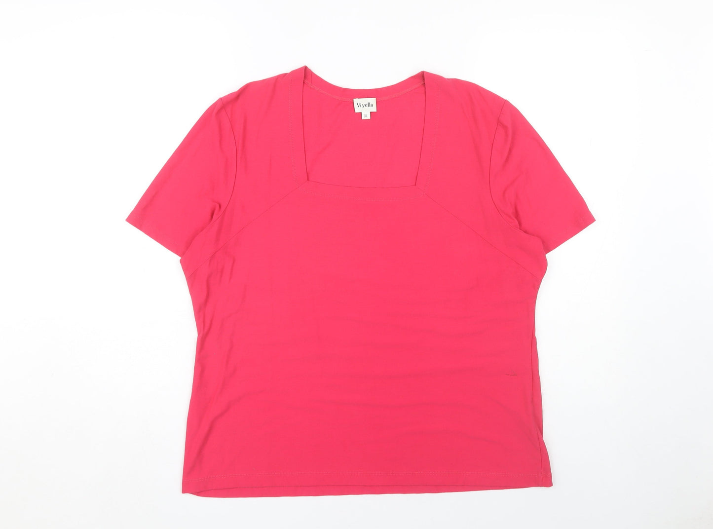 Viyella Women's XL Pink Square Neck Top